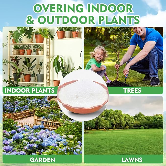 XSEINO 5LB Water Storing Crystals for Plants, Water Gel Solves Plant Over-Watering and Drought Problems, Keeps The Soil Moist, Small Water Storing Polymer Crystals for Plants