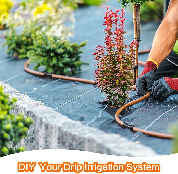 Gardrip Drip Irrigation End Plugs：1/4" Drip Line Goof Plugs Irrigation End Cap for 1/4 Inch Drip Hose Line Garden Watering System