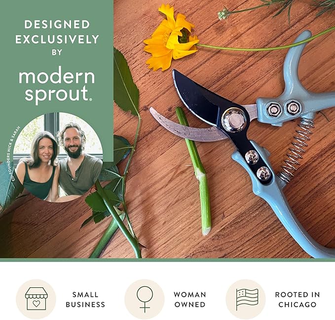 Modern Sprout Gardening Pruners, Lightweight, Durable, Green, One Size (Sage-New Packaging)