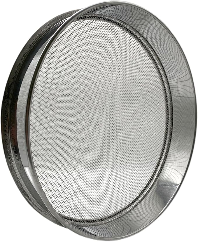 Soil Sieve for Garen -12 inches Soil Sifter for Rocks Compost-Sifting pan (1/12”Mesh Screen)