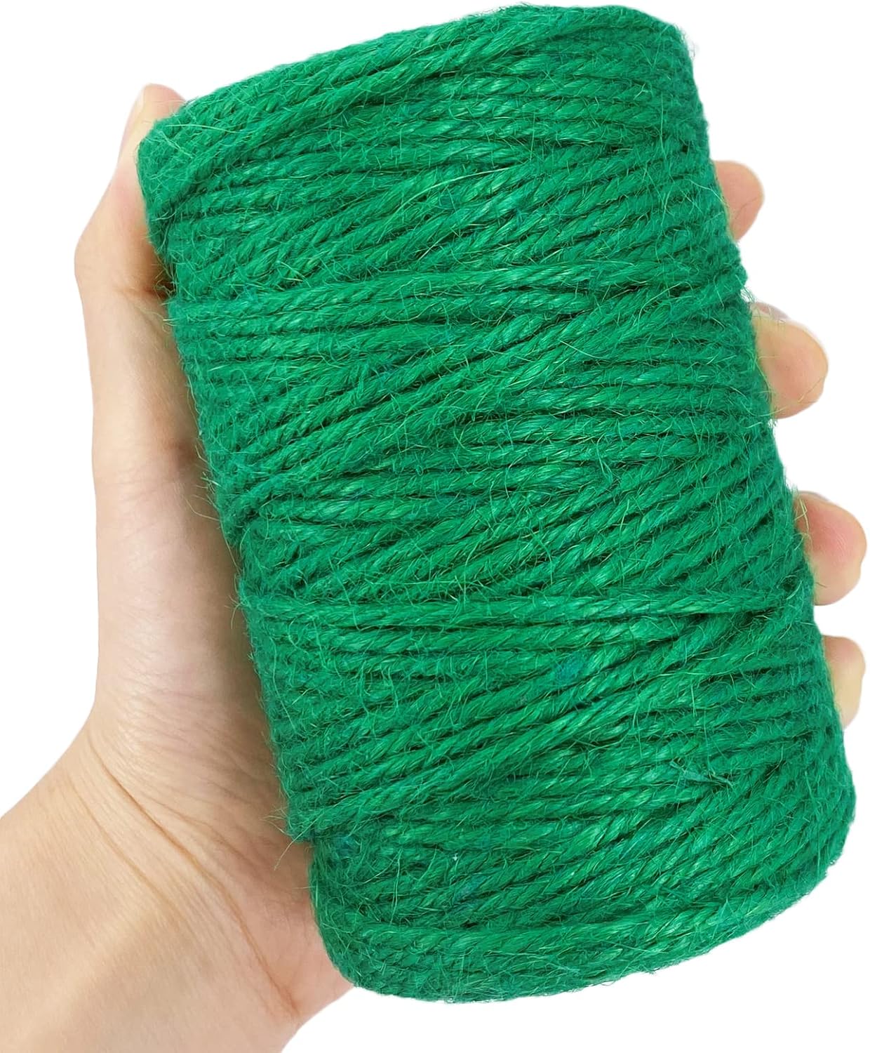 Leecogo Green 2.5mm Jute Twine 328 Feet Heavy Duty Garden Twine String for Gardening Plant Crafts and Decorative Projects