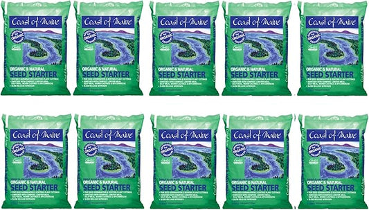 Coast of Maine, 16qt (Pack of 10) Sprout Island Blend, Organic & Natural Seed Starter for Seed Germination & Root Plant Cuttings