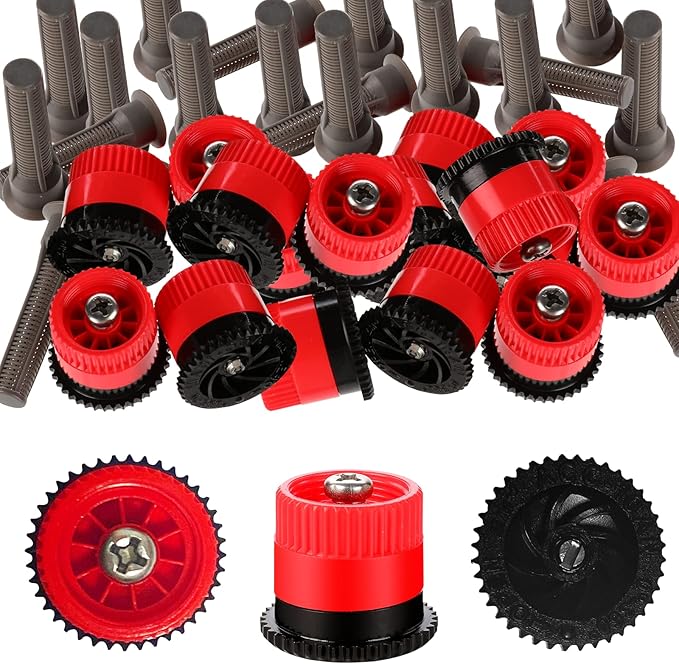 Replacement Pop up Rainbird Sprinkler Heads, 16PCS Adjustable Sprinkler Nozzle Variable Arc Nozzle Irrigation Drippers Sprinklers 9.8 Feet Compatible with Hunter, Orbit Pop-up Sprinklers, (10 Van)