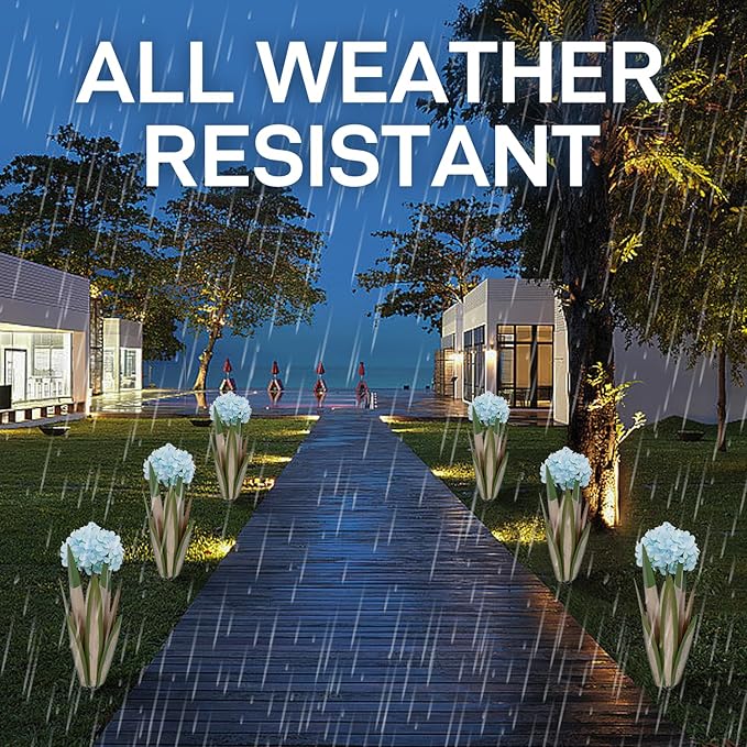 Large Metal Agave Plant, 2 Pack Big Tequila Rustic Sculpture witn Hydrangea, Rustic Metal Agave Plants Garden Lawn Home Ornaments, for Yard Stakes, Garden Figurines, Outdoor Patio (2 Blue Hydrangea)