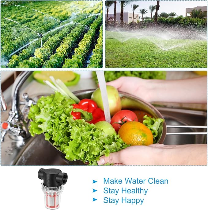 PATIKIL 3/4 Inch Water Pump Strainer Filter, Pipe Water Pump Strainer with 200 Mesh Stainless Steel Filter Screen for Irrigation Garden