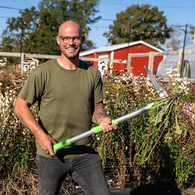 WP5 Weed Puller Tool, Stand Up Dandelion Weeder with 40" Handle, 3 Claws & Fiberglass Foot Pedal, Weeding Tool Made with Cast-Iron, Easily Remove Weeds Without Bending or Kneeling