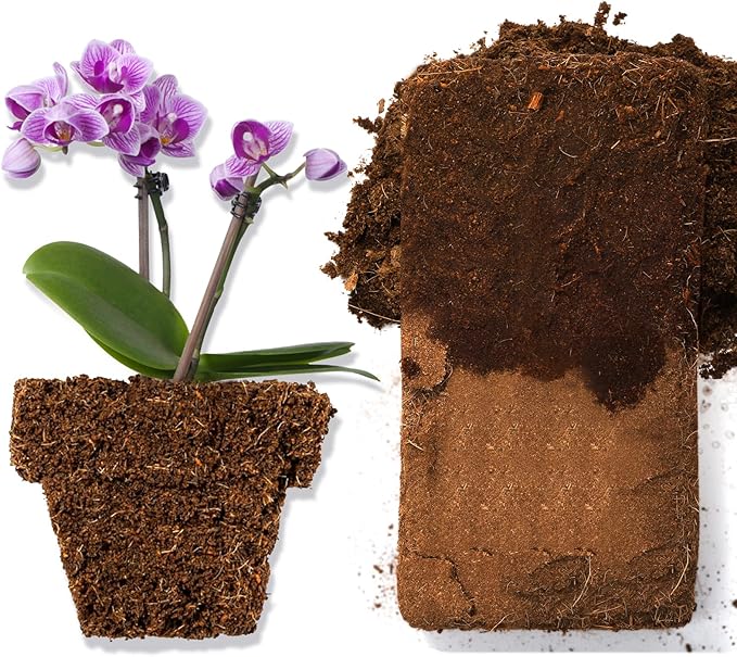 ZENFUN 12 Packs 17 lb Coco Coir Organic Brick for Plants, 100% Natural Coconut Coir Pith, Compressed Coco Bricks, Coco Fiber for Soilless Gardening, High Nutrition Coconut Soil Coco Fiber