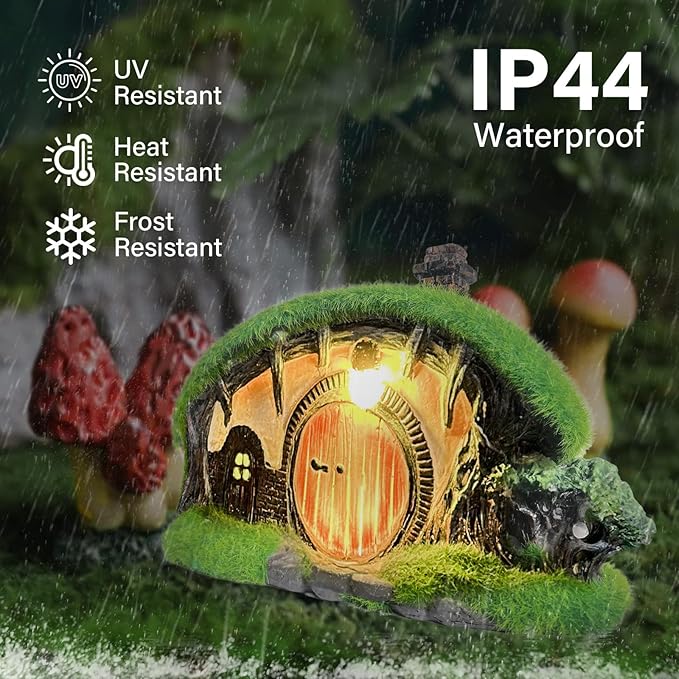 Solar Outdoor Garden Figurine Light, Solar-Powered Statue Lights for Garden & Yard Decoration, Cottage-Themed Outdoor Sculptures for Home & Landscape Accent