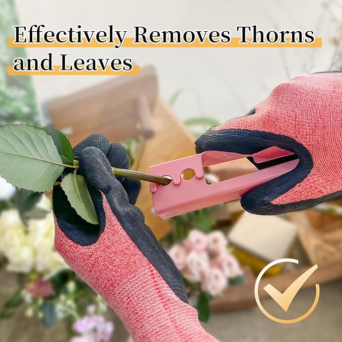 Rose Thorn Stripper Tool, Professional Rose Stripper Thorn Remover Tool Kit 10PCS Florist Supplies for Bouquets Making Flower Arrangements Roses Cleaning Up Folwers Deleafing