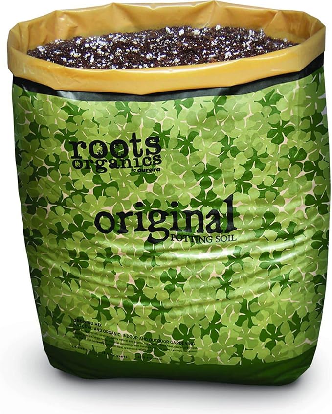 Roots Organics Rod Hydroponic Gardening Ready-to-Grow Coco Fiber-Based Potting Soil, 1.5 Cubic Feet/10 Gallon for Plants (4 Pack)