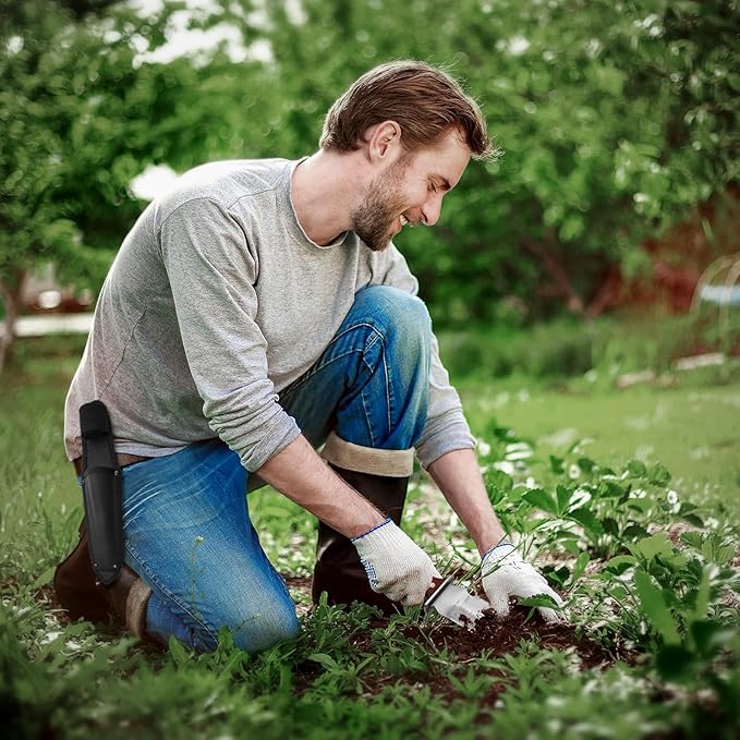 Professional Hori Hori Garden Knife, 7" Stainless Steel Blade with Protective Coating Full-Tang Wood Handle with Oxford Sheath for Weeding, Digging, Cutting and Planting