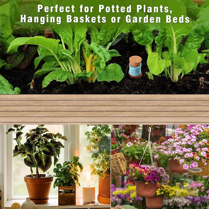 4Pcs Ollas Terracotta Plant Watering Globes Plant Watering Globes Self Watering Planter Insert Clay Terracotta Watering Spikes Pots for Indoor & Outdoor Plants