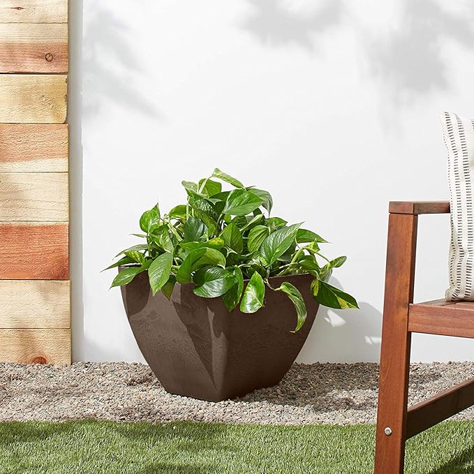 PSW Arcadia Garden Products FB40C Simplicity Square, 16 x 16 x 13, Chocolate, 16 by 16 by 13-Inches