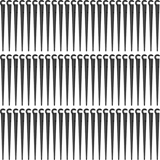 240 Pieces Irrigation Drip Support Stakes Tubing Hose Holder 1/4 Inch Tubing Support Holder for Vegetable Gardens Flower Beds Supplies