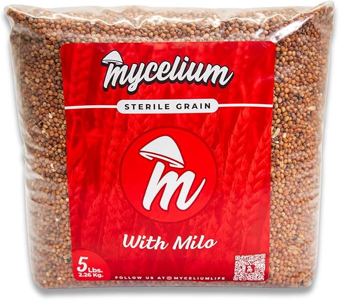 Mycelium's Dung-Loving Mushroom Monotub Bundle – 10LB Substrate & 5LB Milo Grain | Expertly Prepared for Peak Mycelium Growth | Nutrient-Dense for Home Growers | Sterile Bags for Beginners & Pros