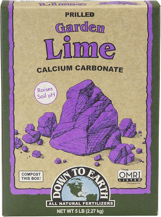 Down to Earth Organic Garden Lime Calcium Carbonate, 5lb