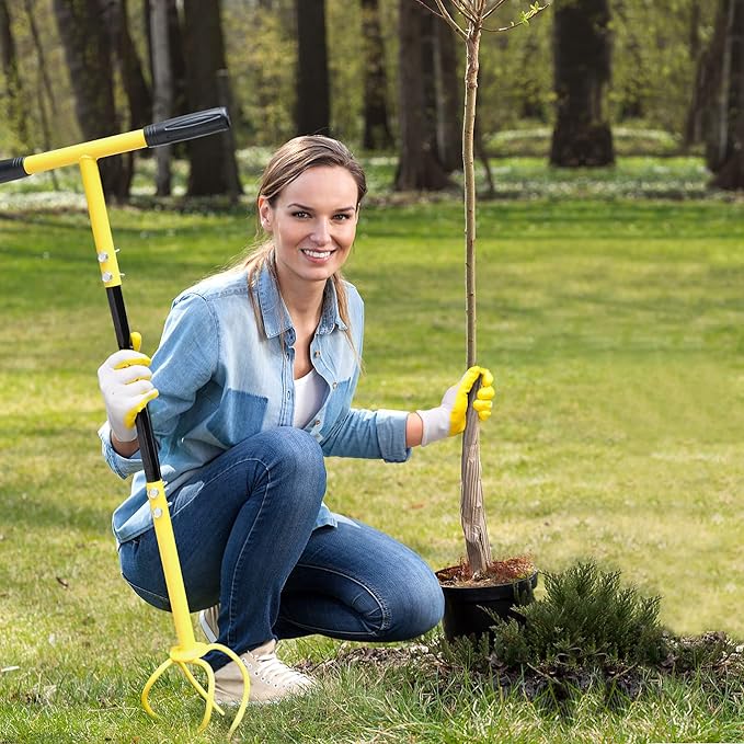 Manual Twist Tiller for Gardening, Garden Claw Hand Tiller, Steel Cultivator Tiller Lawn Aerator Soli Lossener for Gardening Bed and Plant Box