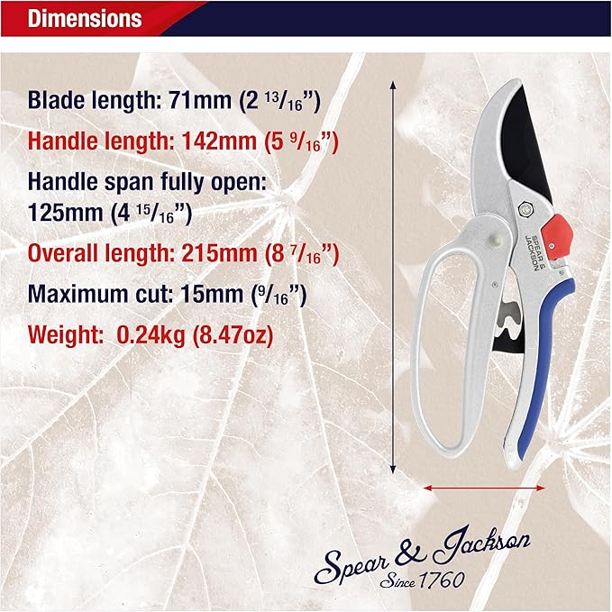 Spear & Jackson 6758GS Razorsharp Geared Anvil Secateurs