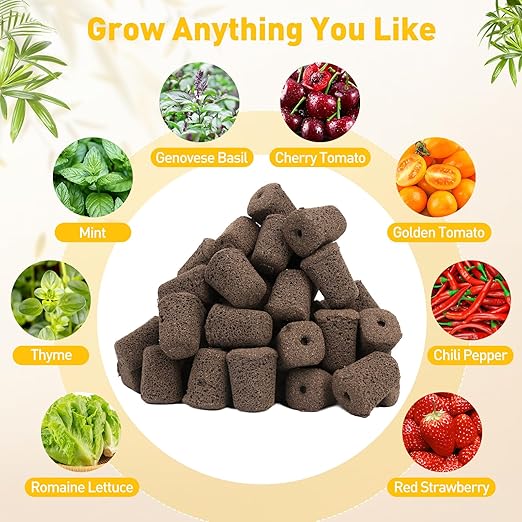 60 Pcs Square Seed Starter Plugs Hydroponic Sponges Grow Pods, Replacement Root Growth Cubes for Seeds or Cuttings Suitable for Growing System and Soil, Generally Planting Pods for Seedling Vegetable