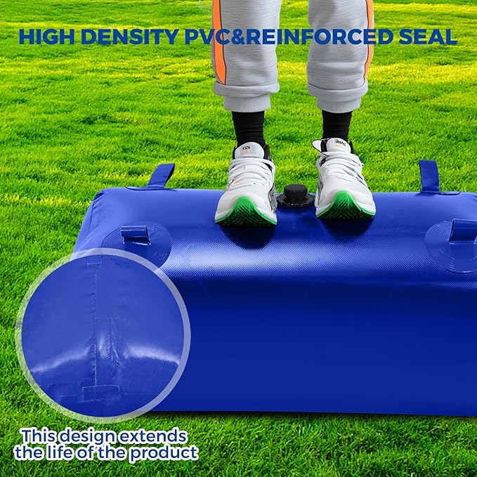 Water Storage Bladder with Two Different Sizes of Pipes,Portable Large Capacity Water Bladder Tank,100gallons, Foldable Water Storage Tank for RV,Camping, Agricultural Irrigation,Garden Watering