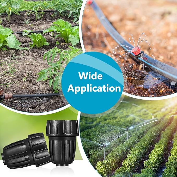 5 Pack Drip Irrigation Tubing Faucet Adapter Garden Faucet Hose Adapter Drip Irrigation Hose Connectors Faucet Connector with Washers for Garden Irrigation System(Single, Convert 3/4 to 1/2)