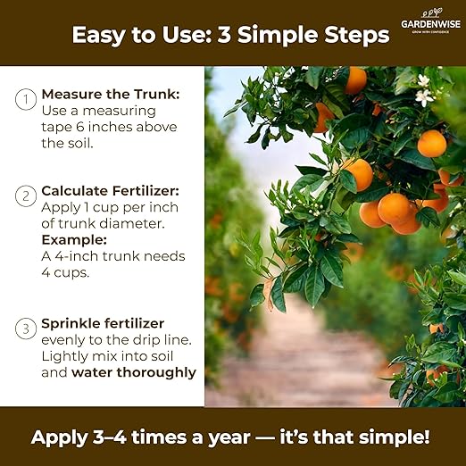 Professional Citrus Fertilizer + Vital Micronutrients; Perfect Balanced NPK for All Citrus; for Indoor and Outdoor Plants; Orange, Lime, Avocado and Lemon Tree Fertilizer (5 QUARTS)