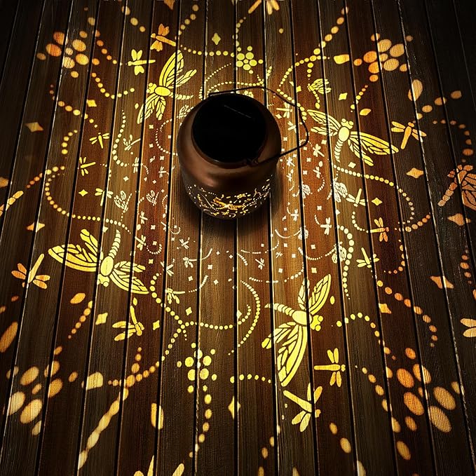 Gifts for Mothers Day Women Mom Grandma Solar Lantern Outdoor Waterproof Dragonfly Garden Decor Hanging Solar Lights Yard Decorations Outdoor, Birthday Gifts for Mom, Backyard, Patio, Porch