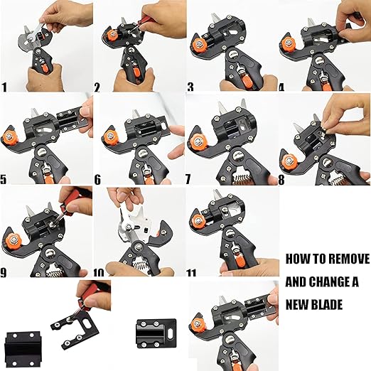 SUCA Grafting Tool Kit, Garden Pruner Tools with Replacement Blades, Plant Branch Vine Fruit Tree Cutting Tool Kits Scissors, Perfect for Fruit Trees Grafting (tool 1)