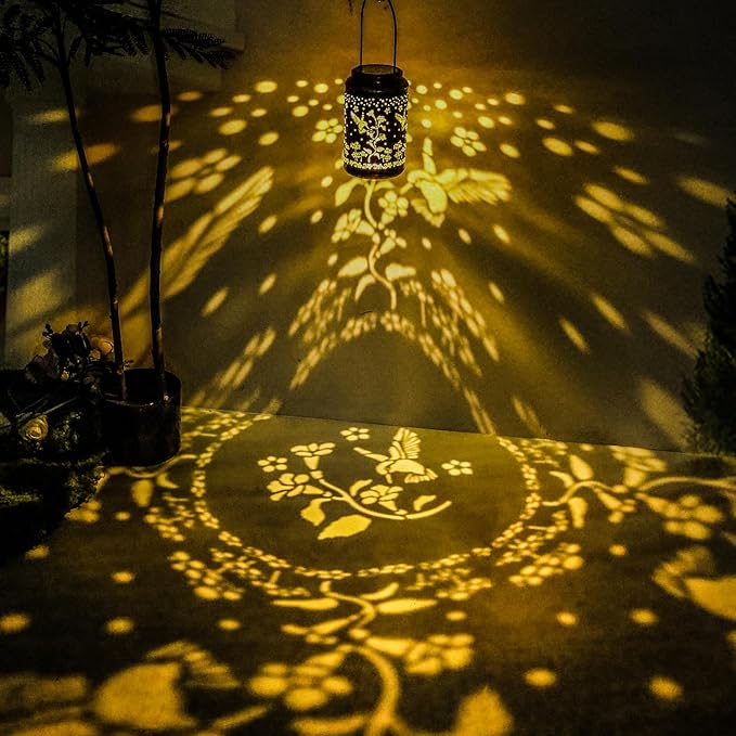 Lawn Ornaments Hummingbird Solar Lights Outdoor Decorative for Outside,Garden Decorations Birthday Retirement Gift for Women