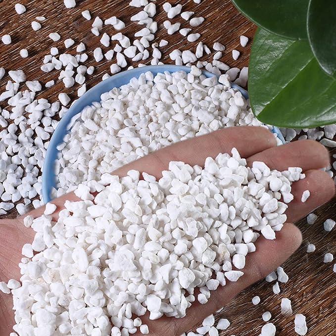 Halatool 4QT Perlite 3-6mm Organic Perlite for Gardening Plants Indoor Natural Potting Soil Mix Additive for Holding Moisture Aeration Drainage