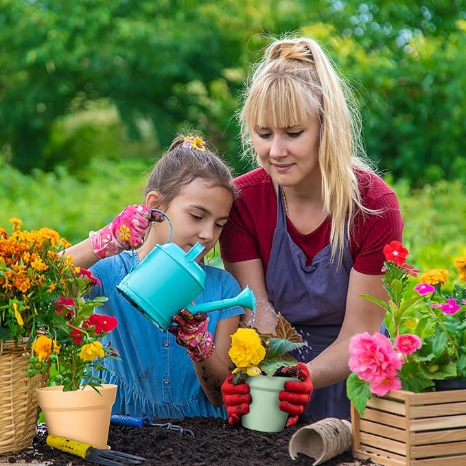 Mumufy 54 Pack 4 Inch Plant Pots Bulk Small Planter with Drainage Hole and Saucer Small Plastic Pots for Flowers Succulent Cactus and All House Indoor(Colorful)