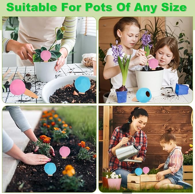 Self Watering Planter Insert Terracotta Watering Spikes Premium Plant Watering Devices Irrigation Dripper Self Watering Spikes Automatic Plant Accessories 4 Packs