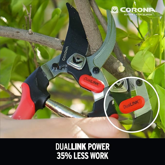 Corona BP 4314D Dual Link Bypass Pruner With Comfort Gel Grips, 3/4 Inch,Red