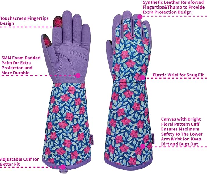 Gardening Gloves for Women and Men, Thorn Proof&Puncture Resistance Garden Gloves,Gauntlet Gloves,Gifts