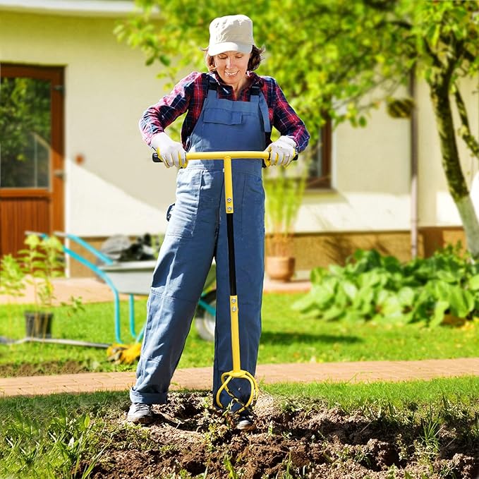 Manual Twist Tiller for Gardening, Garden Claw Hand Tiller, Steel Cultivator Tiller Lawn Aerator Soli Lossener for Gardening Bed and Plant Box