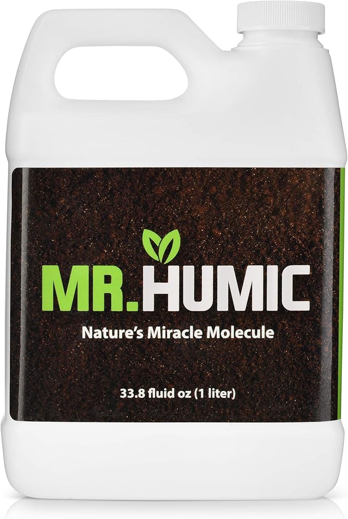 Organic Humic Acid Plant Amendment, Natural Humic Soil and Hydroponic Nutrient Enhancer - Lawn and Garden Growth, Plant Health (1 Liter)