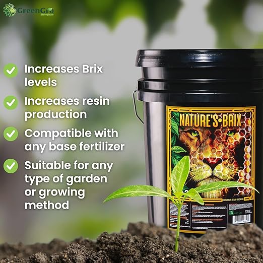 GreenGro Nature’s Brix 0-0-2, Premium Plant Microbe Food for All Gardening Methods, Increases Brix Levels and Resin Production (2 lb)