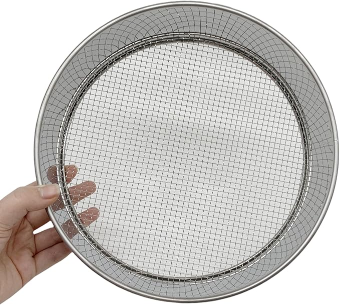 Vonoso 3 PCS Soil Sifter-Sieve for Sand Rocks Dirt Compost
