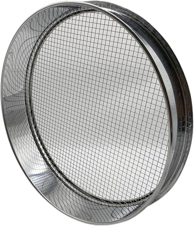 Soil Sieve for Garen -12 inches Soil Sifter for Rocks Compost-Sifting pan (3/8”Mesh Screen)