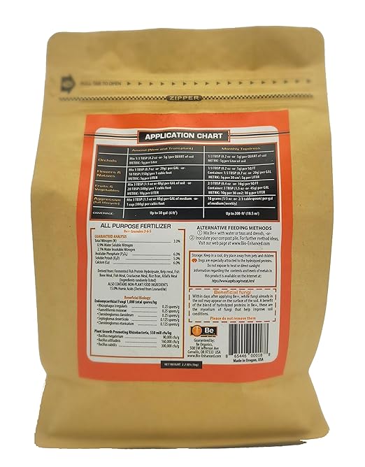2.2 lb (1 kg) Be+ Granular Bio-Fertilizer +Amino Acids +Beneficial Microbes