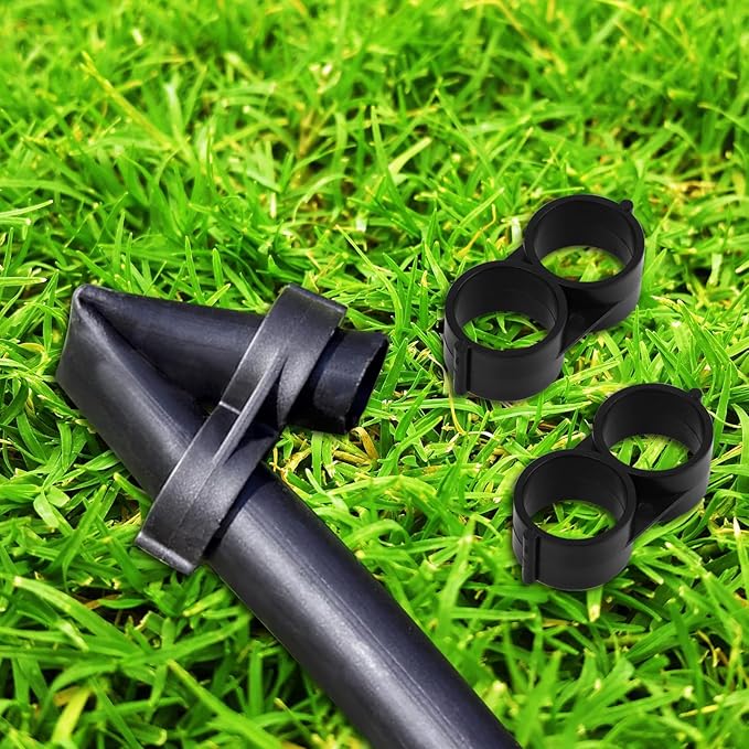 BLMHTWO 20 Pack Drip Irrigation 1/2" Drip Tubing End Closure, Figure 8 End Closure for 1/2" Drip Tubing 16mm Drip Tubing End Closure Plugs Fitting Kit