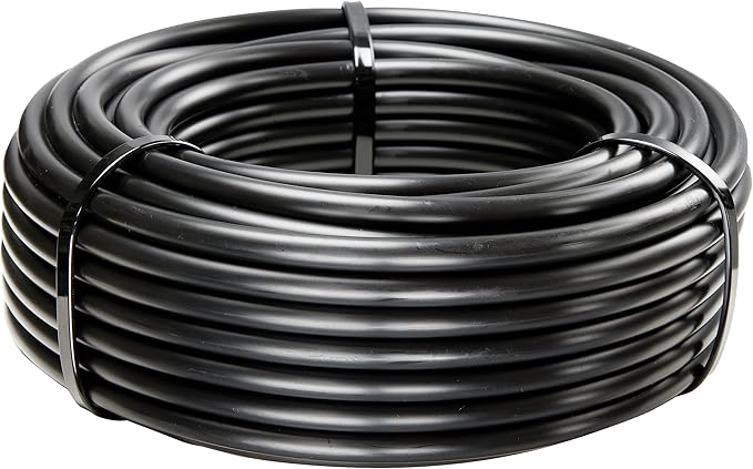 Rain Bird T22-50S Drip Irrigation 1/4" Blank Distribution Tubing, 50' Roll, Black