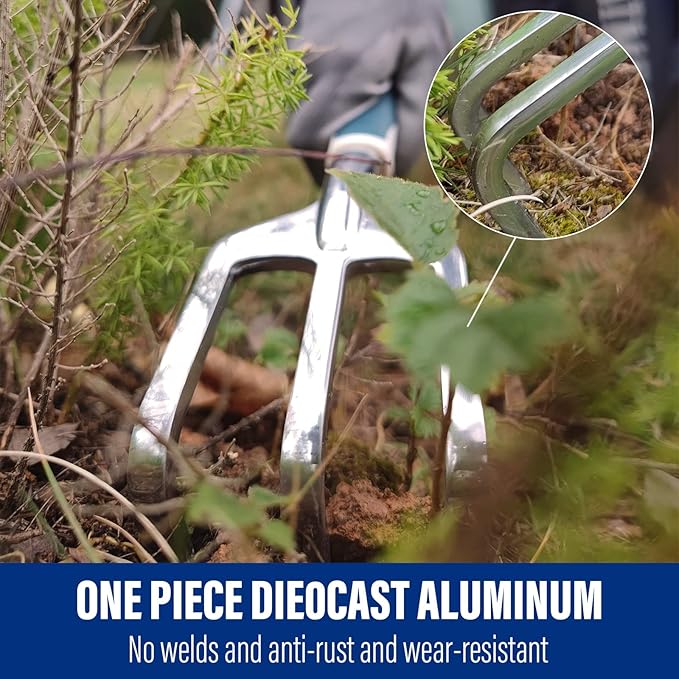 Gardening Tools Set of 9 Heavy Duty Garden Tools with Non-Slip Rubber Grip with Large Garden Bag for Tools Durable Hand Tools for Gardening, Weeding,Gardening Gifts for Women,Men