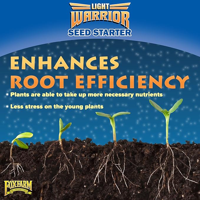 FoxFarm Light Warrior Seed Starter Growing Medium, 1cu ft (Pack of 3) - Beneficial for Seed Germination and Root Development, Indoor/Outdoor Cultivation - Ideal Nutrition for Plant Seedlings