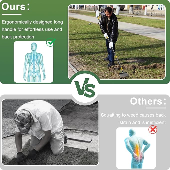 Garden Cleaning Shovel, Multifunctional Flat Shovel with 78 Inch Adjustable Length Ergonomic Handle, Gardening Scraper Shovel for Weeding, Ice Remove, Scraping…