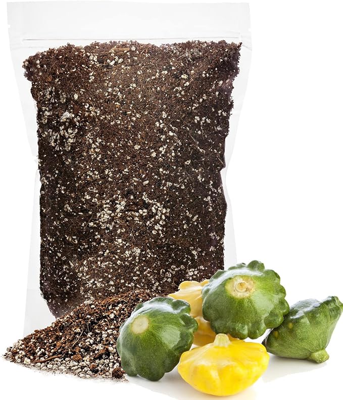 Premium Organic Potting Soil for Pattypans - (5 Quart Bag)