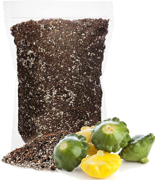 Premium Organic Potting Soil for Pattypans - (4 Quart Bag)