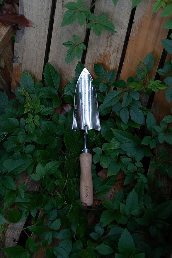 Rooty Gardening Tool Set 3 Pieces Stainless Steel Heavy Duty Gardening Kit Includes 2 Sizes of Hand Trowels and Cultivator Easy for Garden Cultivating Soil Lossening Transplanting Digging