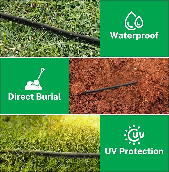 Firmerst 18/13 Solid Sprinkler Wire for up to 12 Valves System 150 Feet