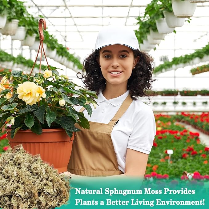 ZeeDix 500g Premium Sphagnum Moss for Plants, 25QT Natural Long Fibered Orchid Moss Sphagnum Peat Moss Bulk for Carnivorous,Orchid,Sarracenia,Succulent,Venus Fly Traps and Reptiles